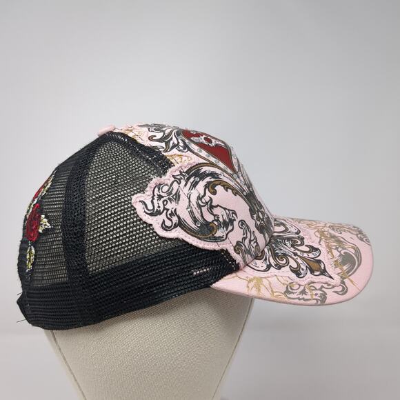 Blazin Roxx Snapback Trucker Hat Multi One Size Mesh Back Roses Rhinestone - Picture 5 of 10